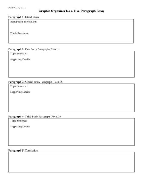 paragraph outline templates