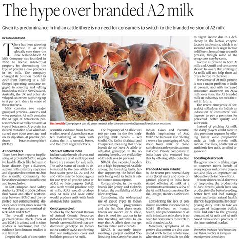 the hype over branded a2 milk sathguru news