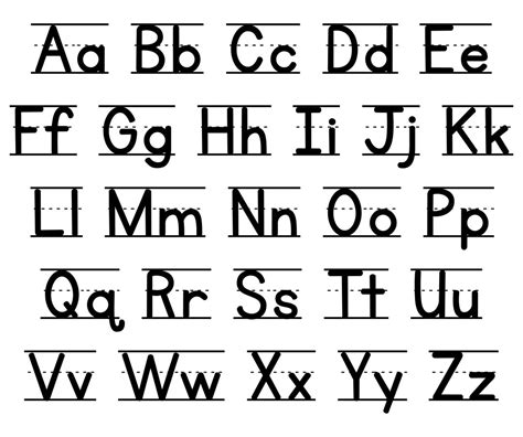 printable manuscript alphabet chart     printablee