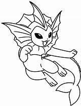 Vaporeon Pokemon Getdrawings sketch template