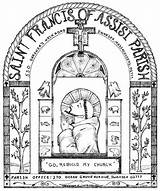St Francis Assisi Coloring Printable Sketchite Pages Stained Glass sketch template