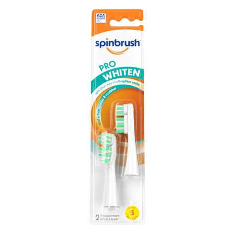 spinbrush pro whiten refill soft bristles includes  replacement