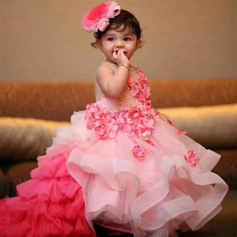 adorable evening gowns   party birthday girl dress baby