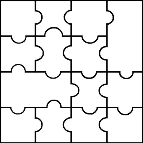 printable blank puzzles clipart