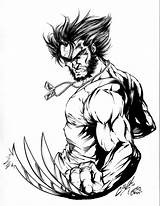 Wolverine Coloring Superheroes Pages Drawings Printable Drawing sketch template