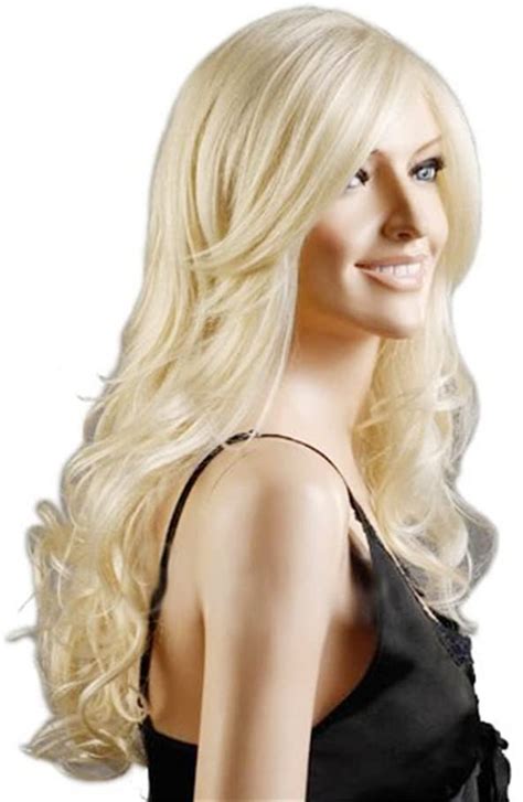 wigs cm  womens hair wig fashion long big wavy heat resistant light blonde wig