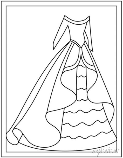 princess dress template design coloring page ubicaciondepersonascdmx