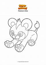 Pokemon Growlithe Coloriage Supercolored Pansear Colorare Fuoco Litleo sketch template