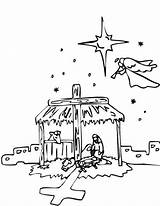 Kerststal Kruis Ster Religie Kerstmis Kerst Colorat Kleurplaten Craciun Jezus Craciunul Sfatulmamicilor Domnului Nasterea Geboren Ziua sketch template