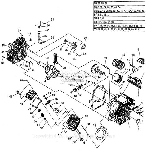generac gtv   parts diagram  engine ii