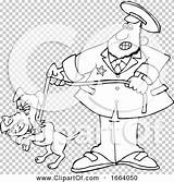 Catcher Dog Cartoon Pooch Leash Lineart sketch template
