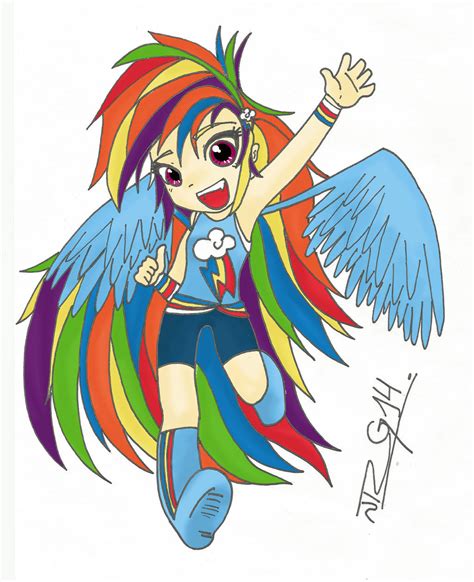 rainbow dash human version  raygirl  deviantart