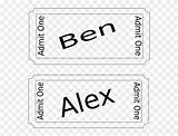 Ticket Template Clipart Admit Pinclipart sketch template