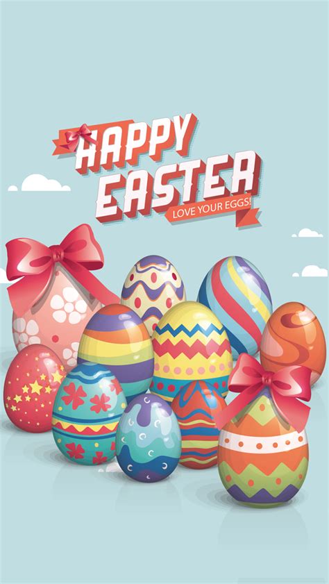 happy easter eggs illustration  iphone  wallpaper hd