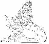 Coloring Merman Pages Getdrawings Mermaid Cartoon sketch template