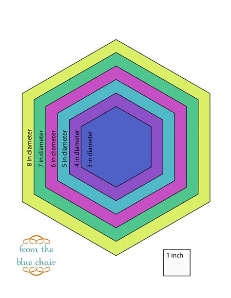 full page  printable hexagon template  quilting