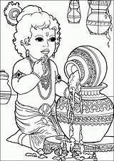 Krishna Licorice Mathaji sketch template
