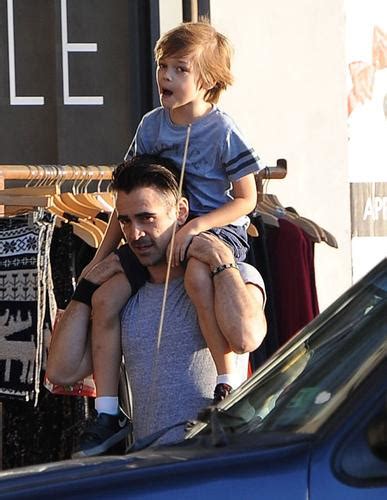 Colin Farrell Smiles And Looks Happy While Carrying His Son Henry