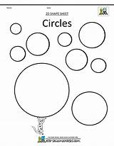 Circles Shapes Coloring Clipart Circle Printable Math 2d Pages Shape Worksheets Clip Kids Salamanders Kindergarten Geometric Basic Popular Pdf Library sketch template