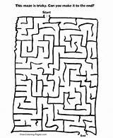 Maze Mazes Coloring Kids Printable Pages Print Games Activity Worksheets Kid Pdf Worksheet Channel sketch template