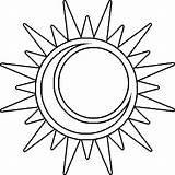 Moon Coloring Pages Sun Kids Printable sketch template