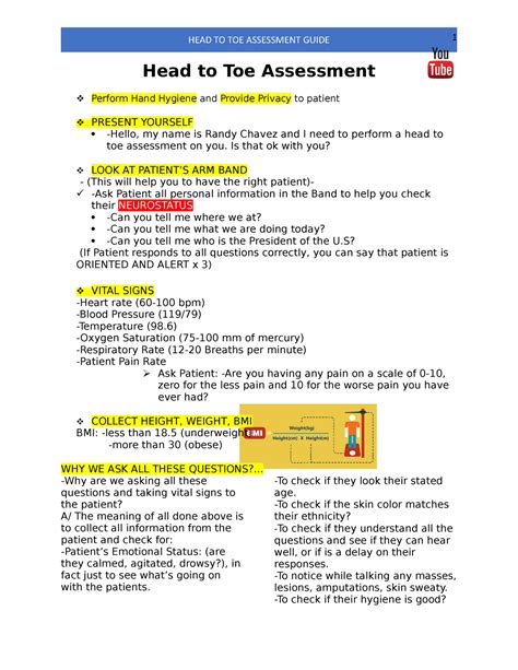 Head To Toe Assessment Guide Head To Toe Assessment Guide 1 Head To