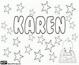 Coloring Name Karen Pages Names Girl Printable Various Variant Ketty Kate sketch template