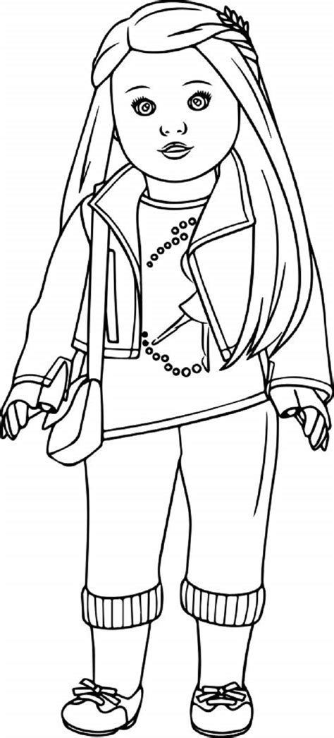 american girl doll  school coloring page coloring pages