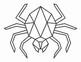 Spider Coloring Geometric Pages Paper sketch template