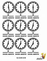 Coloring Clock Kids Learning Clocks Minutes Yescoloring Mighty sketch template