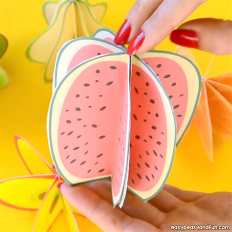 papercraft template watermelon  paper fruit templates