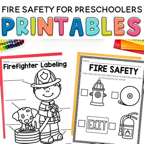 fire safety  preschoolers printables sarah chesworth