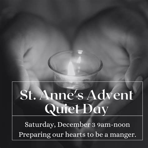 advent quiet day st annes episcopal church