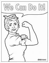 Coloring Pages Hillary Book Women History Month Clinton Famous Girl Kids Power Womens Printable Color Packed Jam Rodham Coolmompicks Rosie sketch template