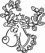 Reindeer Christmas Coloring Pages Raindeer Face Ready Rudolph Printable July Head Light Supercoloring Color Sheets Lights Super Cliparts Clipart Bulb sketch template