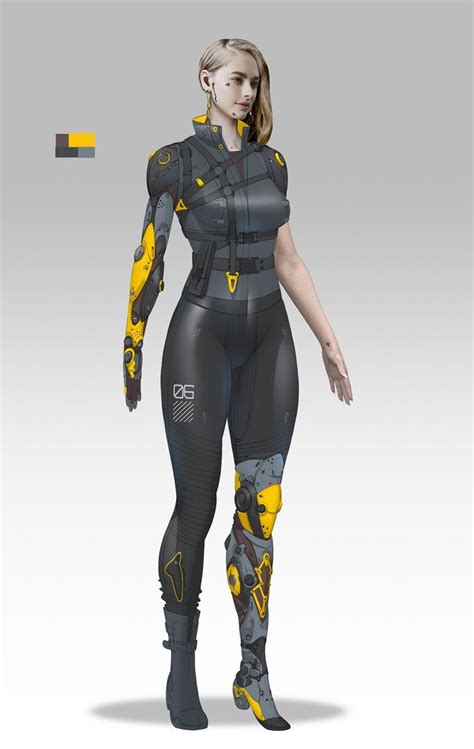 artstation sci fi ·female character yuan xin character design