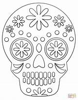 Calavera Skull Sugar Calaveras Muertos Sencillas Caveira Mexicanas Supercoloring Azúcar Drukuj Metarnews sketch template