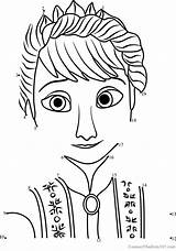 Dot Arendelle Queen sketch template