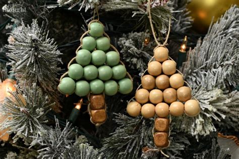 diy ornament wooden bead christmas tree  wonderful thought