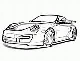Porsche 911 Car Turbo Drawing Outline Cartoon Coloring Race Pages Gt2 Gt Printable Cliparts Clipart Drawings Getdrawings Clip Sports Kids sketch template
