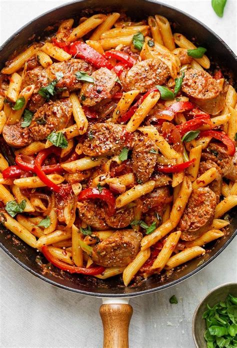 simple skillet dinners  busy weeknights sausage pasta recipes