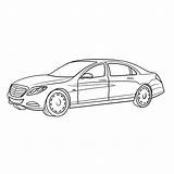 Mercedes Maybach sketch template