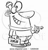 Irs Cartoon Gun Holding Theft Man Illustration Royalty Clipart Toonaday Vector Line Leishman Ron Clip Stock Thief People Illustrations Clipartof sketch template