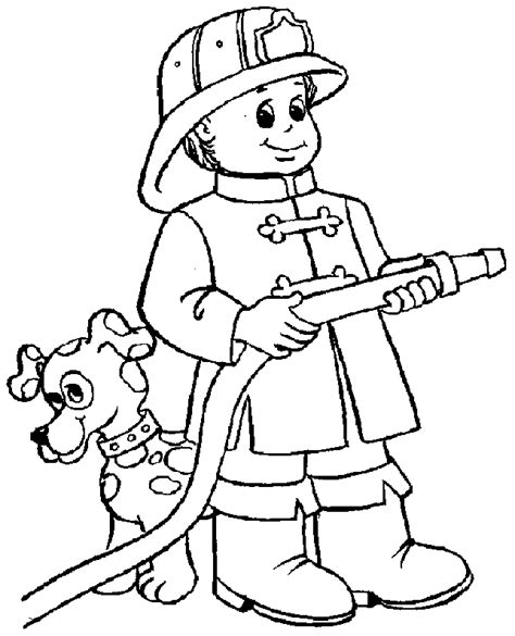 fireman fire fighter printable coloring pages kids coloring pages