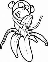 Banana Coloring Tree Pages Clip Clipart Printables sketch template