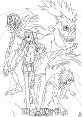 Death Note Coloring Pages Deathnote Final Anime Deviantart Drawings Getdrawings Manga Colorings sketch template