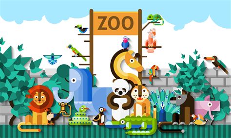 zoo background clipart  high quality zoo clipart scene