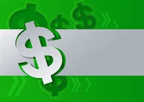 dollar sign cut  white paper  green background stock vector