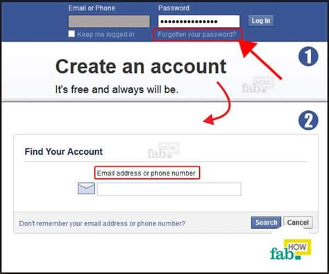 how to log into facebook without password or phone number