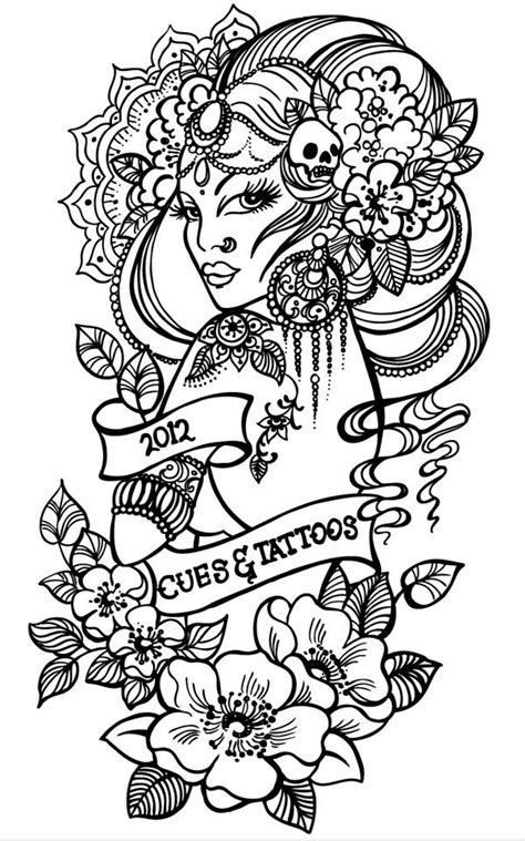 tattoo printable adult coloring pages coloring book pages dance event